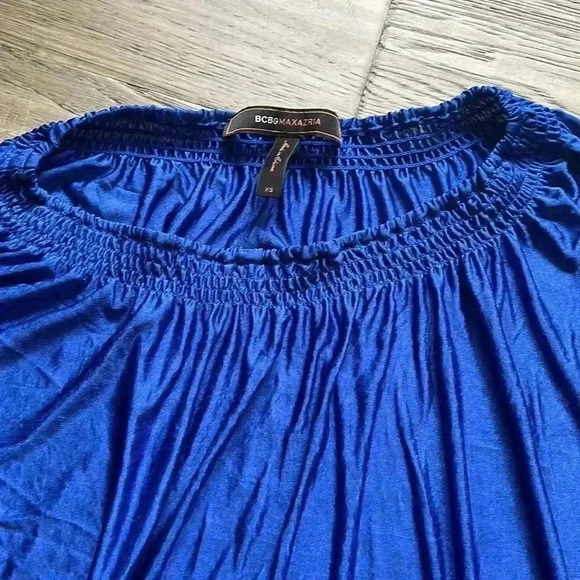 Bcbgmaxaria | Vintage 90’s blue  sapphire long sleeve dress - Picture 5 of 7